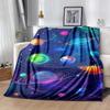 1pc Planet Printing Lightweight Flannel Blanket, Comfortable and Warm Blanket, for Camping Sofa Bed and Couch Office, Gift