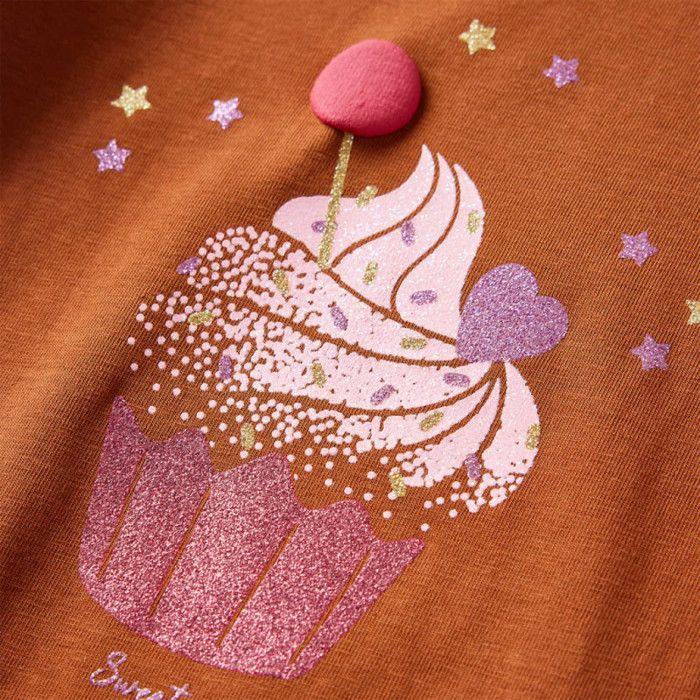 T-shirt enfants à manches longues imprimé crème glacée 2 couleurs et 5 dimensions disponibles