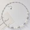 Design Highlight Faux Crystal Pearl Clavicle Chain Necklace