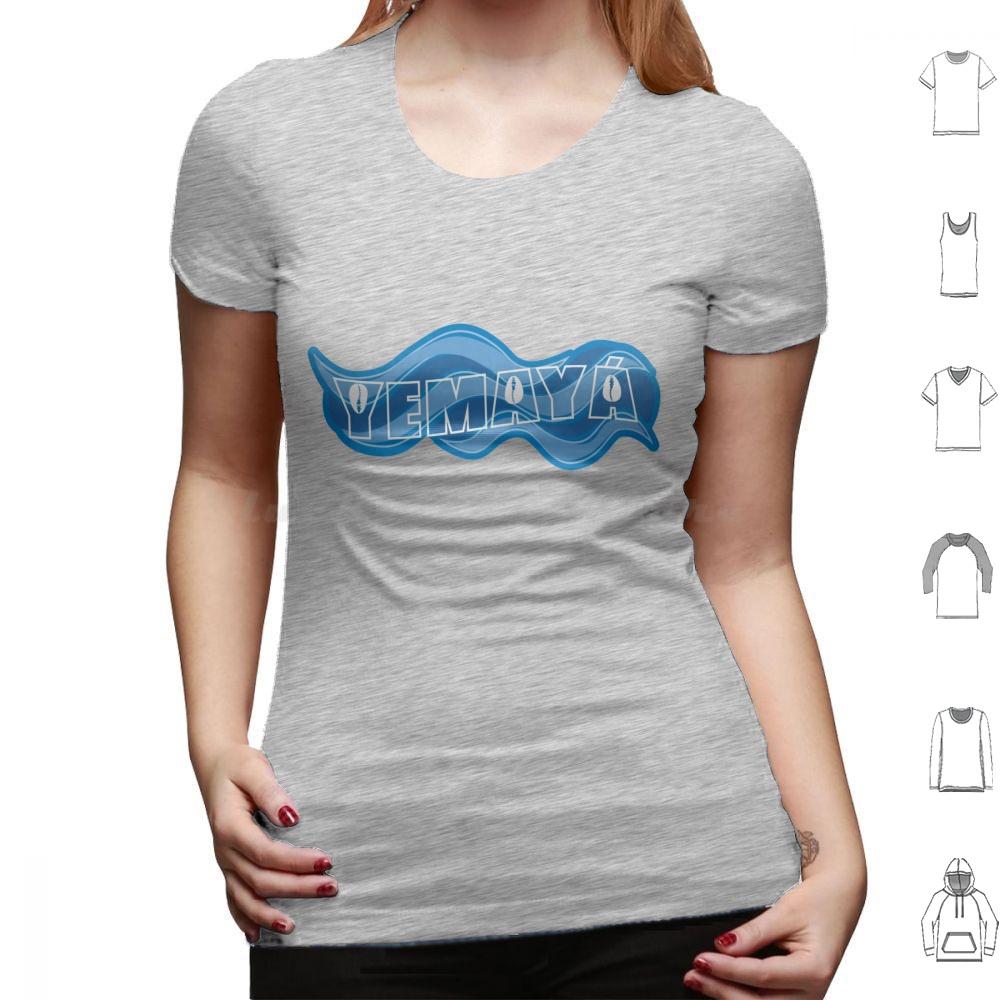 Yemaya Name And Waves 02 T Shirt Big Size 100% Cotton Yemaya Waves Yemanya Yemoya Iemanja Ocean Orisha Santeria Santeriacubana