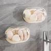 2PCS Prachotěsný držák na make-up houbičku Nástěnný držák na make-up mixér Průhledný organizér na kosmetické houbičky do koupelny Ložnice