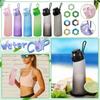 700ml Bottle, Update Water Bottle Up Set With 7 Capsules Drinking Straw,  Outdoor Water Bottle
