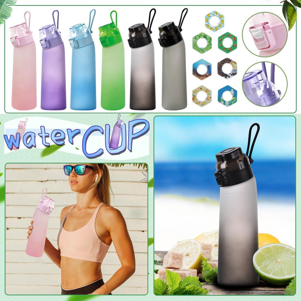700ml Bottle, Update Water Bottle Up Set With 7 Capsules Drinking Straw, Outdoor Water Bottle
