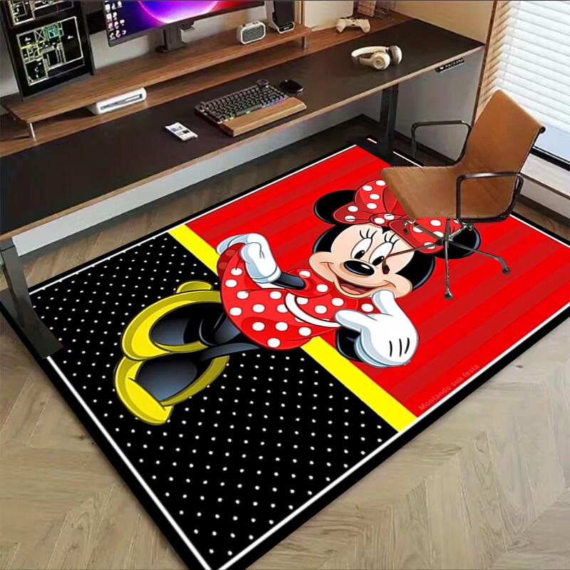Minnie Mouse Celebration Carpet For Playroom Bedroom Living Room Sofa Home Decorkids Game Area Rug Nonslip Floor Mat
