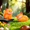 2-20pcs Kawaii Resin Cartoon Foxes Animal DIY Home Decor Miniature Fairy Home Garden Decoration Dollhouse Accessories