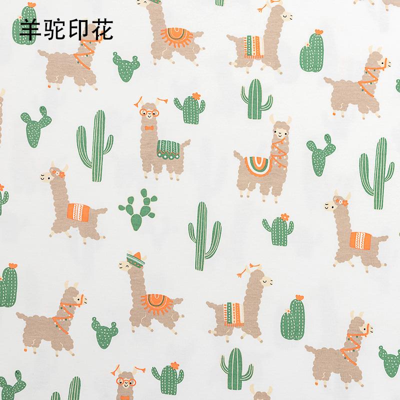 Printed Cartoon Cotton Knitted Fabric by Half Meter Cotton Jersey Fabric for Baby Clothing Making 100x185cm Other Fabric Plain