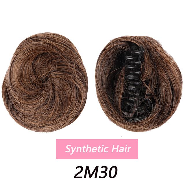 LUPU Synthetic Hair Bun Claw On Chignon Scrunchy Hairpieces PonyTail Chignon For Women Hair Extensions High Temperture Fiber