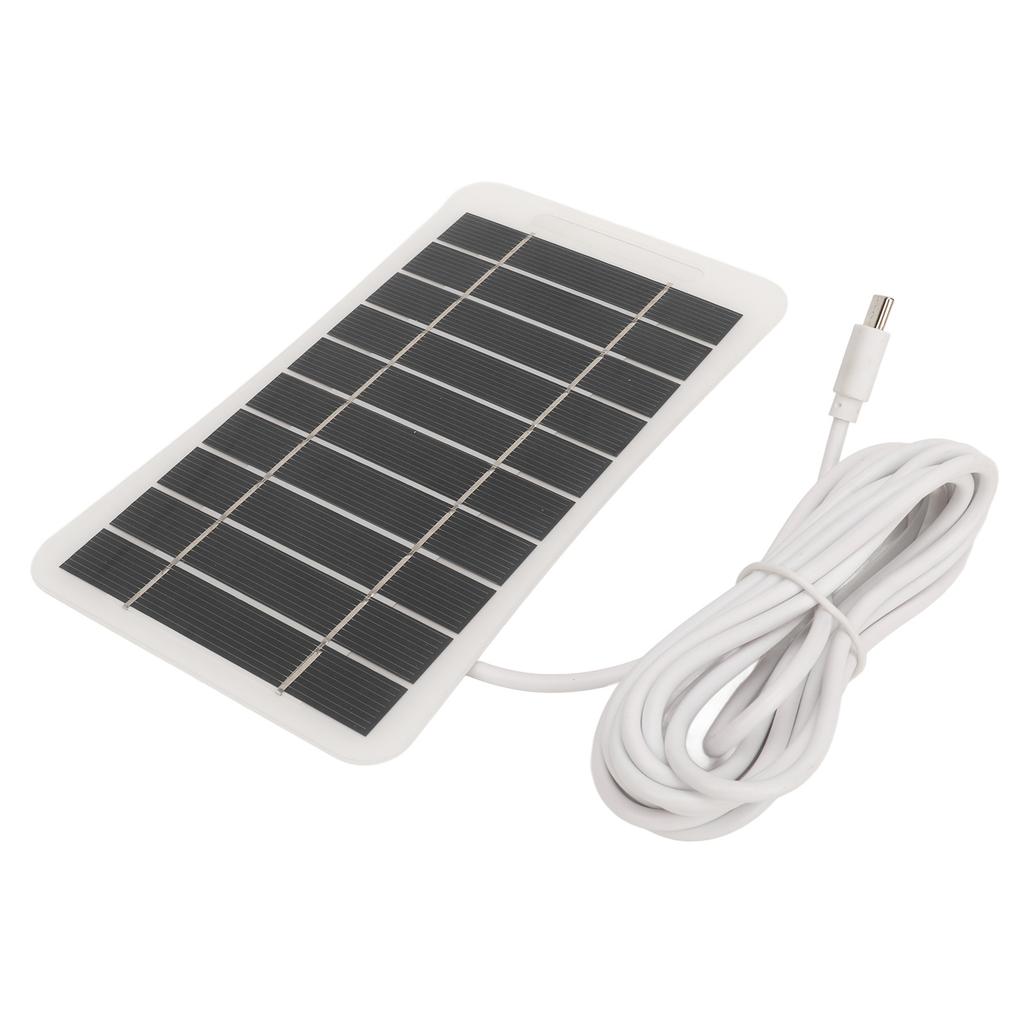 2W 5V Portable Solar Panel USB Type C High Efficiency Polycrystalline Silicon Mini Small Solar Panel for Outdoor Travel