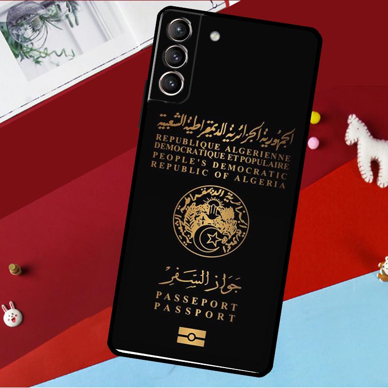 Algerian Passport Funda For Samsung Galaxy S26 S25 S24 S21 S22 S20 Ultra S9 S10 Plus S23 FE S25 FE Phone Case