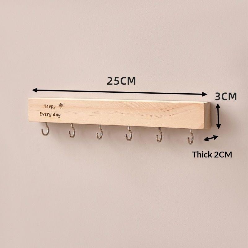 Natural Rustic Wooden Key Holder Wall Mount 6 Durable Hooks Top Shelf for Hallway Entry Home Organization