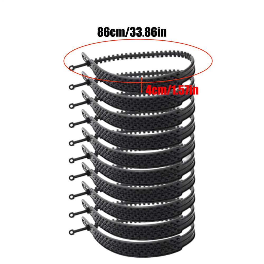 

Ремешки для снежных шин 10 штук Регулируемые противоскользящие автомобильные захваты Ремешки для шин для снега для Автомобиля Автомобильного Фургона Транспортного средства RV Грузовика SUV чёрный