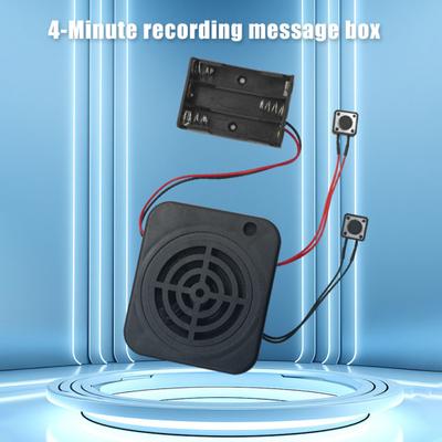 Sprachaufzeichnungsbox-Modul mit leistungsstarkem Lautsprecher, klarer Klang, batteriebetrieben, einfache Bedienung, weit verbreitete 4-Minuten-Aufnahmebox