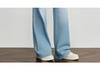 Li Shaonü Women's Fleece-lined Blue High-waisted Wide-leg Jeans - Winter 2026 Collection