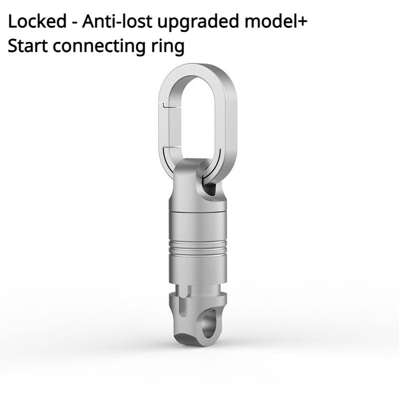 Titaniumlegering Auto Anti-Verloren Sleutelhanger Universele Verbinding Sleutelhanger Ring Ketting Draagbare Drukknoop Man Taille Gemonteerd EDC Accessoires