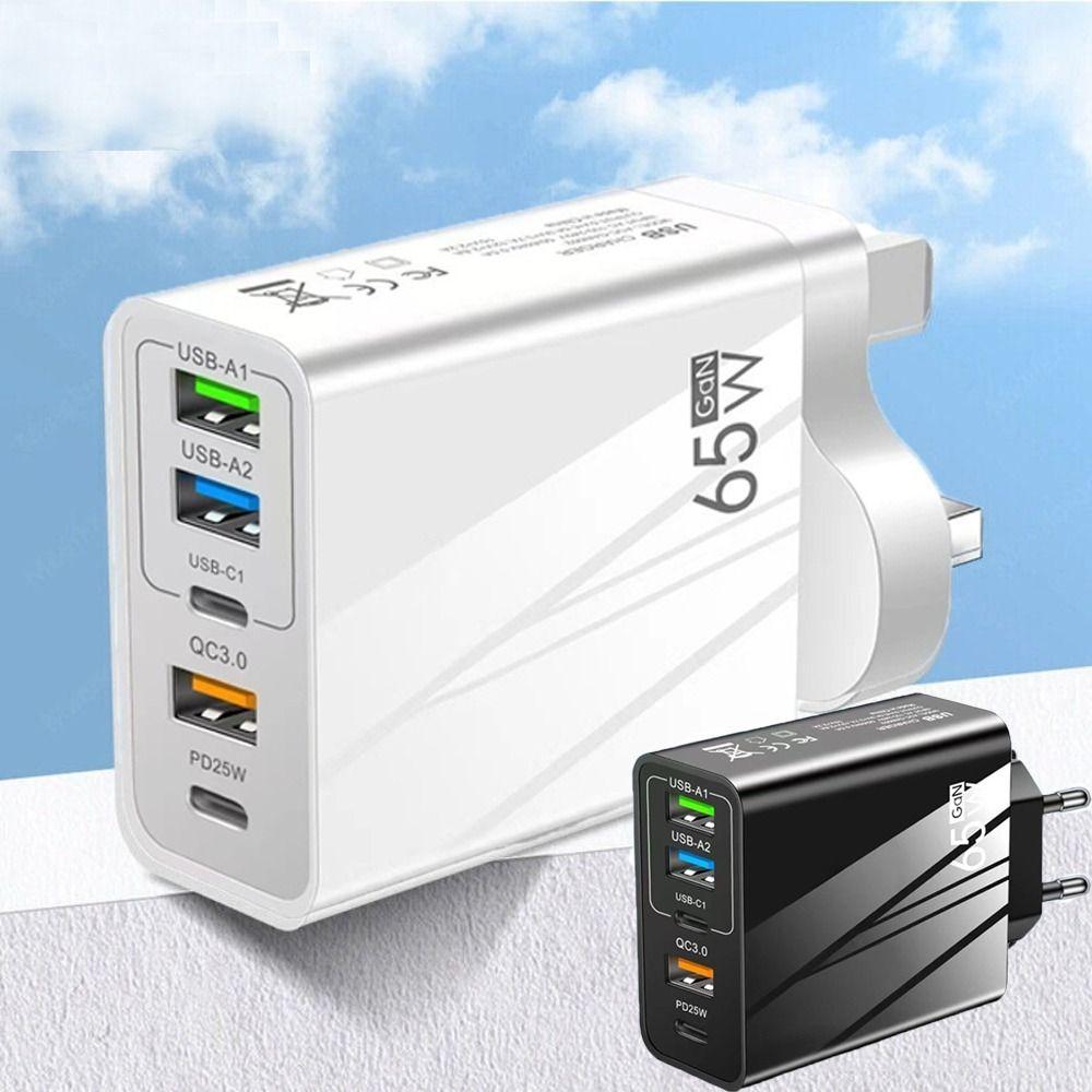5-Ports Charger Dock Fast Charging USB Hub Adapter Portable Power Adapter