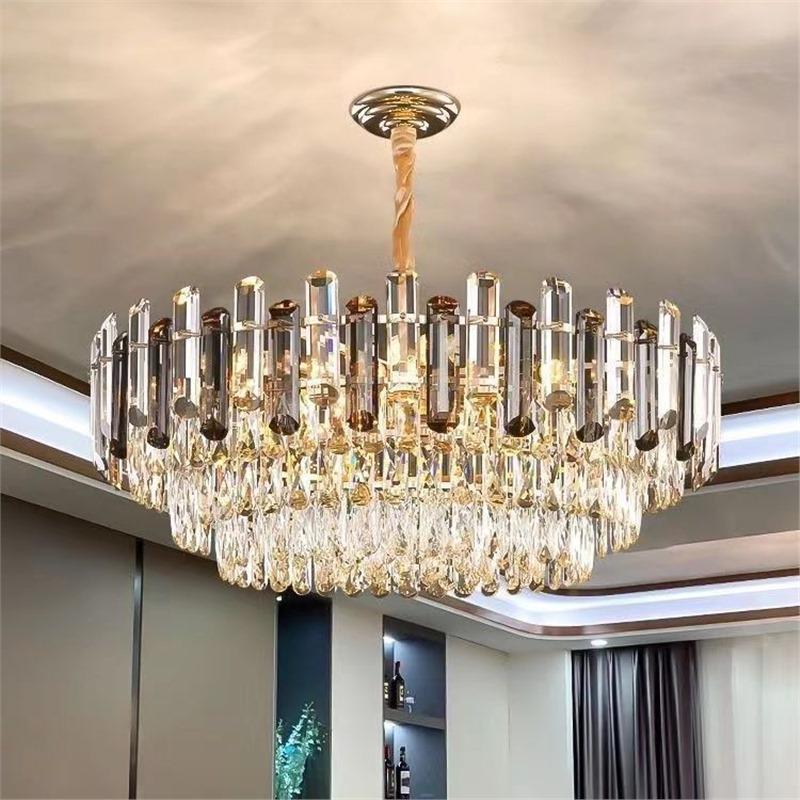 Luxurious Postmodern Crystal Chandelier - Modern Minimalist Lighting Fixture for Living Room, Bedroom, or Restaurant