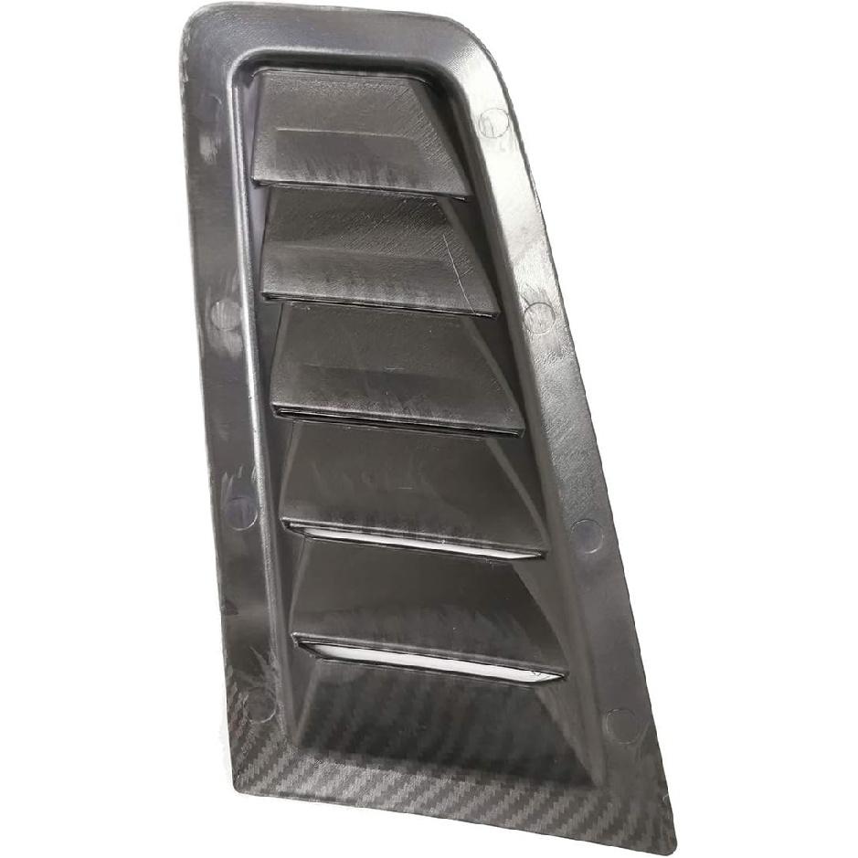 GSRECY Universal Hood Vent Scoop Kit Air Flow Intake Louvers Hood Trim Cover Compatible with Focus RS ST MK2 Style (Carbon Fiber Look)