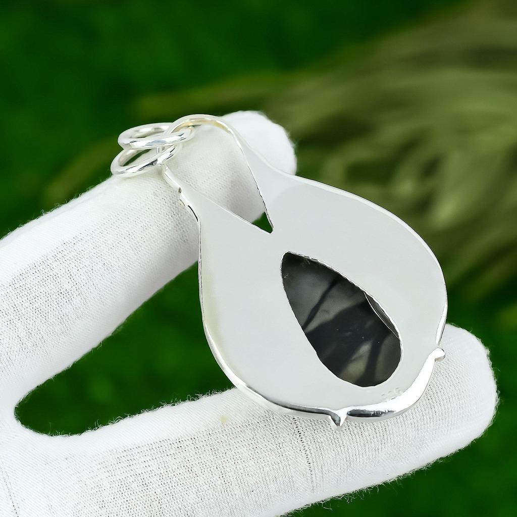 Picasso Jasper Stone Sterling Silver Ethnic Handcrafted Bezel Pendant Jewelry