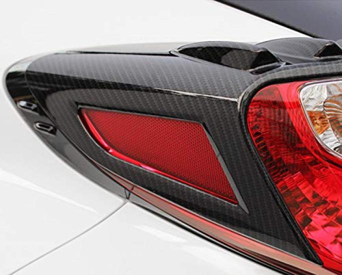 Onami Toyota Tail Lamp Taillight Decorative Exterior Custom Set Fiber for C-HR Garnish, Cover, Frame, Parts, Accessories, ABS, 4-Piece (Carbon Style)