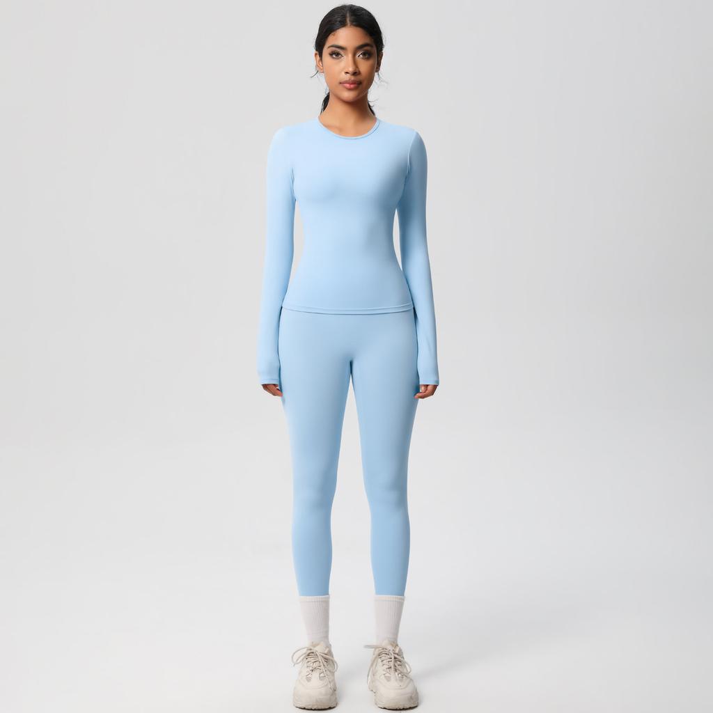 Shaved Tight Yoga Suit Set, Casual Quick Drying Fitness Suit, Outdoor Running Sports Two-Piece Set For Women