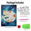 Animal Series Pearl Painting Cat Starry Sky Diy Handmade 5D HighValue Hanging Living Room Decoration Painting