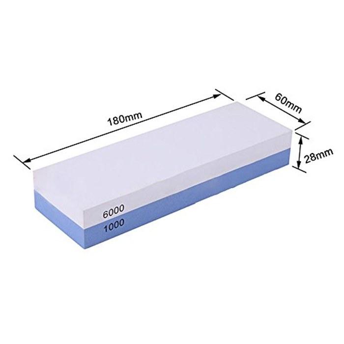 NUZAMAS Knife Sharpening Stone Double-Sided with Stand (#6000/#1000)