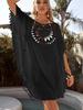 2021 Plus Size Off-Shoulder Tassel Cutout Beach Cover-up
