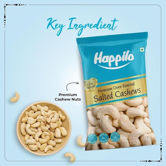 Happilo Premium Roasted and Salted Cashews 35 G | Freshly Oven Roasted | Premium Kaju Nuts | Nutritious, Crunchy & Delicious
