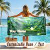 Custom Text Beach Towel, Soft Absorbent Swimming Multi-use TowelPikmin