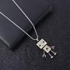Industry Stainless Steel Punk Metal Pendant Choker Man Necklace Birthday Present Robot Necklace