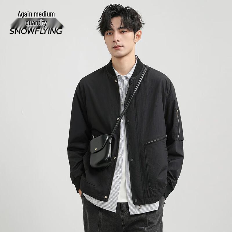 Men s Baseball Collar Bomber Jacket M