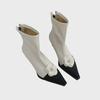 2024 Autumn/Winter French Floral Stiletto Ankle Boots - Women's Pointed Toe Elastic High Heel