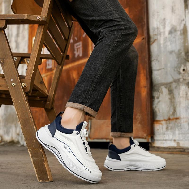 Breathable Men's Vulcanized Shoes Autumn Outdoor Non Slip Platform Sneakers Comfort Height Increase Wear Resistant Casual Shoes