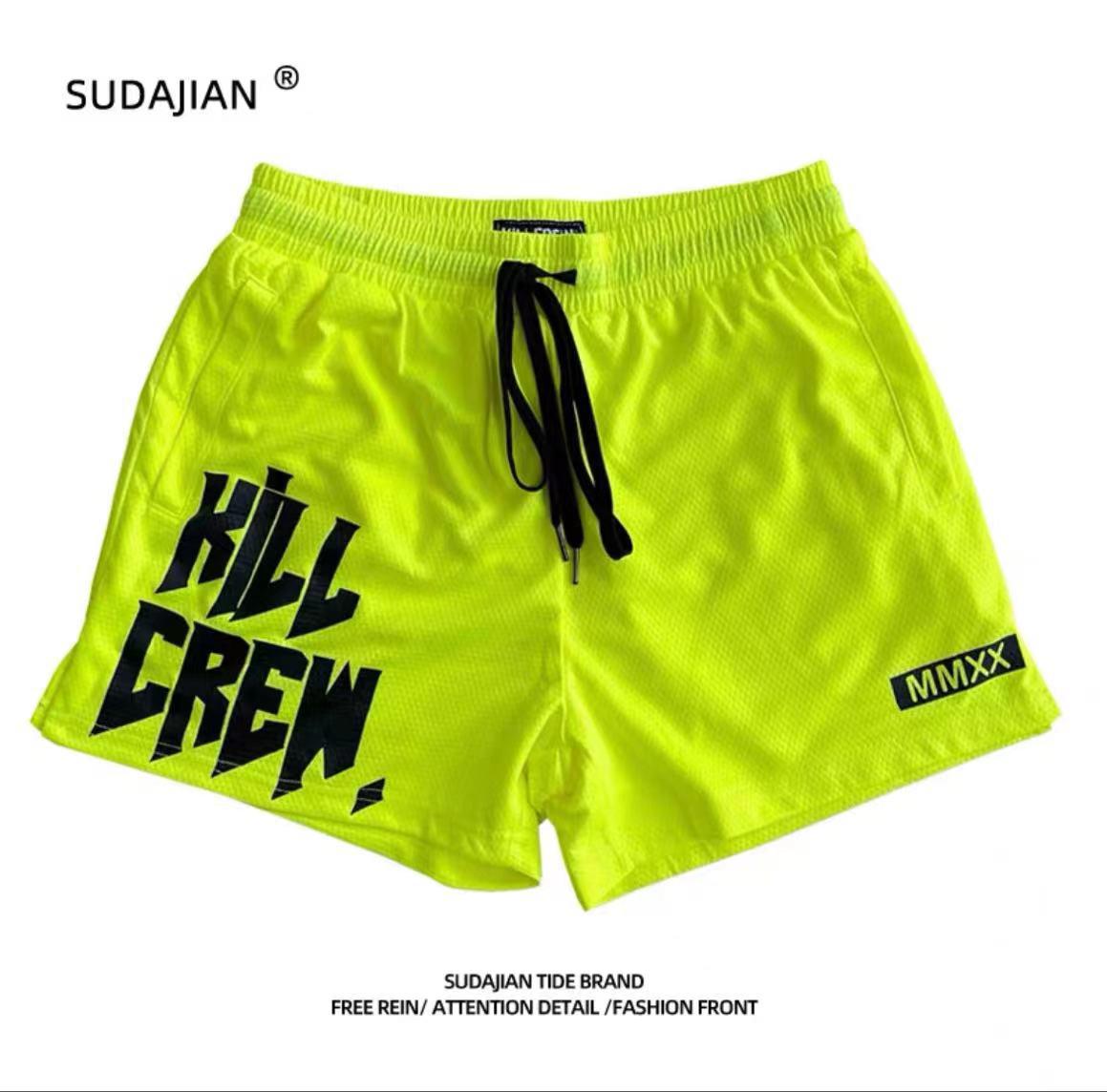 

Чоловічі американські модні вуличні баскетбольні шорти - Швидкосохнучі, дихаючі, вільний крій, повсякденні літні штани для бігу 3XL