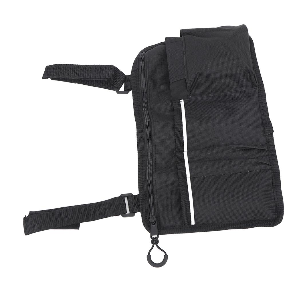 Wheelchair Side Bag Oxford Fabric Reflective Stripe Waterproof Large Capacity Wheelchair Pouch for