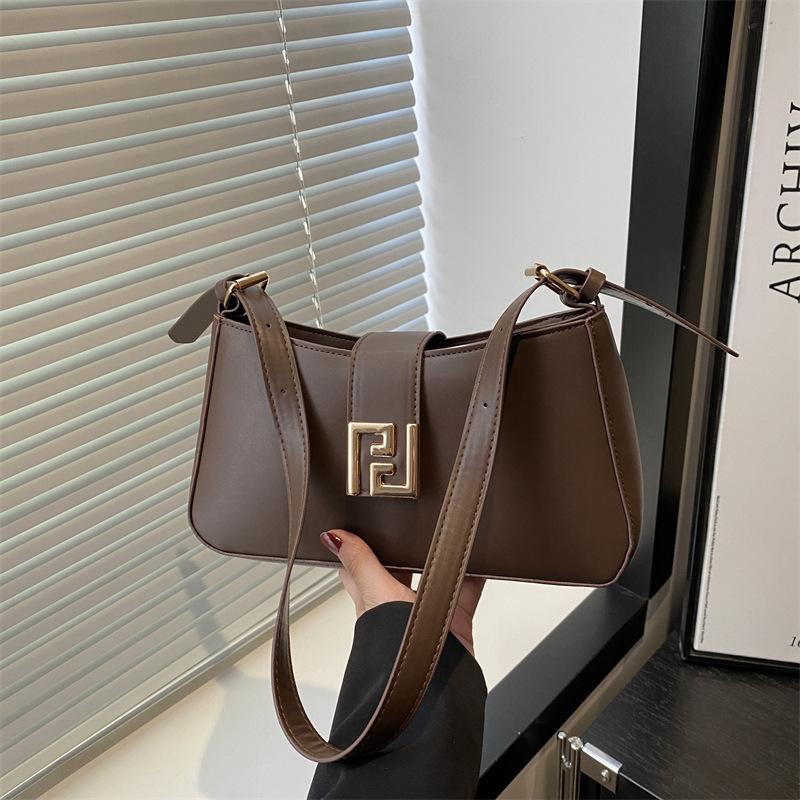 New Fashion Trend Versatile Daily Commuter Solid Color Simple Shoulder Underarm Bag Premium Handbag