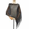 Tassel Sun Protection Shawl Solid Color Glitter Scarf Treandy Hollow Out Shawl  Dinner Party