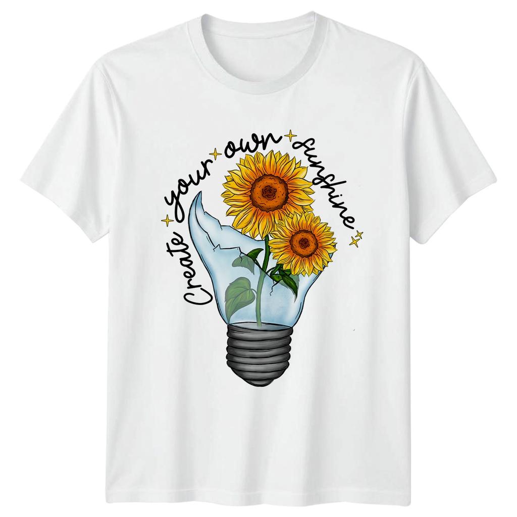 Create Your Own Sunshine Unisexs TShirt Lightbulb Inspirational Birthday