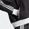 Adidas Originals Adicolor Three-Stripe Color Block Loose Fit Stand Collar Long Sleeve Jacket Women Jackets Black IK0430