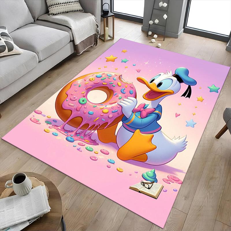 Donald Duck'S Sweet Adventure Carpet For Playroom Bedroom Living Room Sofa Home Decorkids Game Area Rug Nonslip Floor Mat