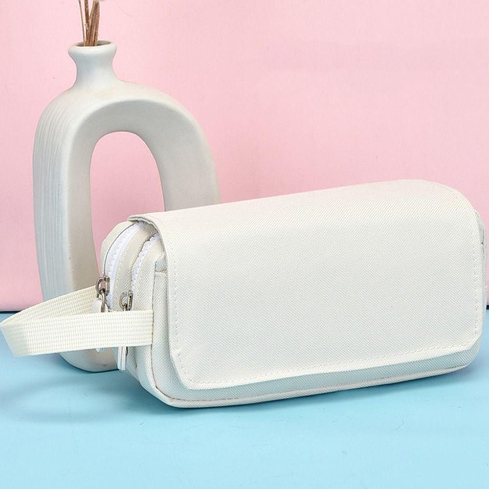 Double Layer Pencil Case Large Capacity Pen Bag High Quality Portable Pen Pouch Students