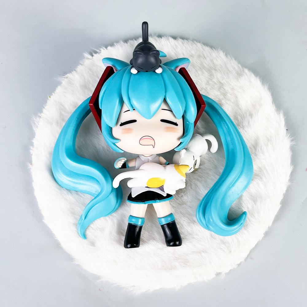 Anime Figurine Hatsune Miku Standing Posture and Sitting Posture Series Cute Action Model Pvc Toy Desktop Collection Gift