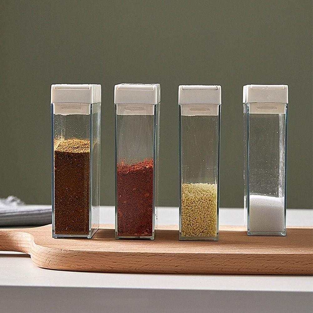 Double Hole Seasoning Condiment Box Clear Seasoning Storage Box Spices Container Set Travel