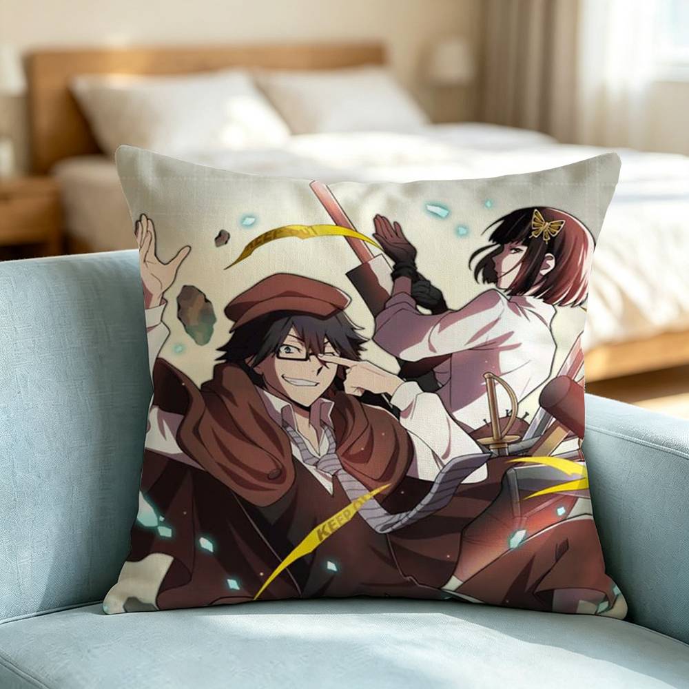 Bungo S-Stray D-Dogs Anime Square Double-Sided printed Pillow Case Bedroom Bedside Pillow Sofa Cushion Cover Gift