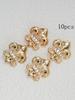 10Pcs Beautiful  Shank Buttons Zinc Alloy Flower Shape Buttons Women'S Sweater Coat Accessories