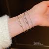 Kupfer Zirkon Doppellagiges Nasenring-Armband Mit Elegantem Design Für Modische Frauen
