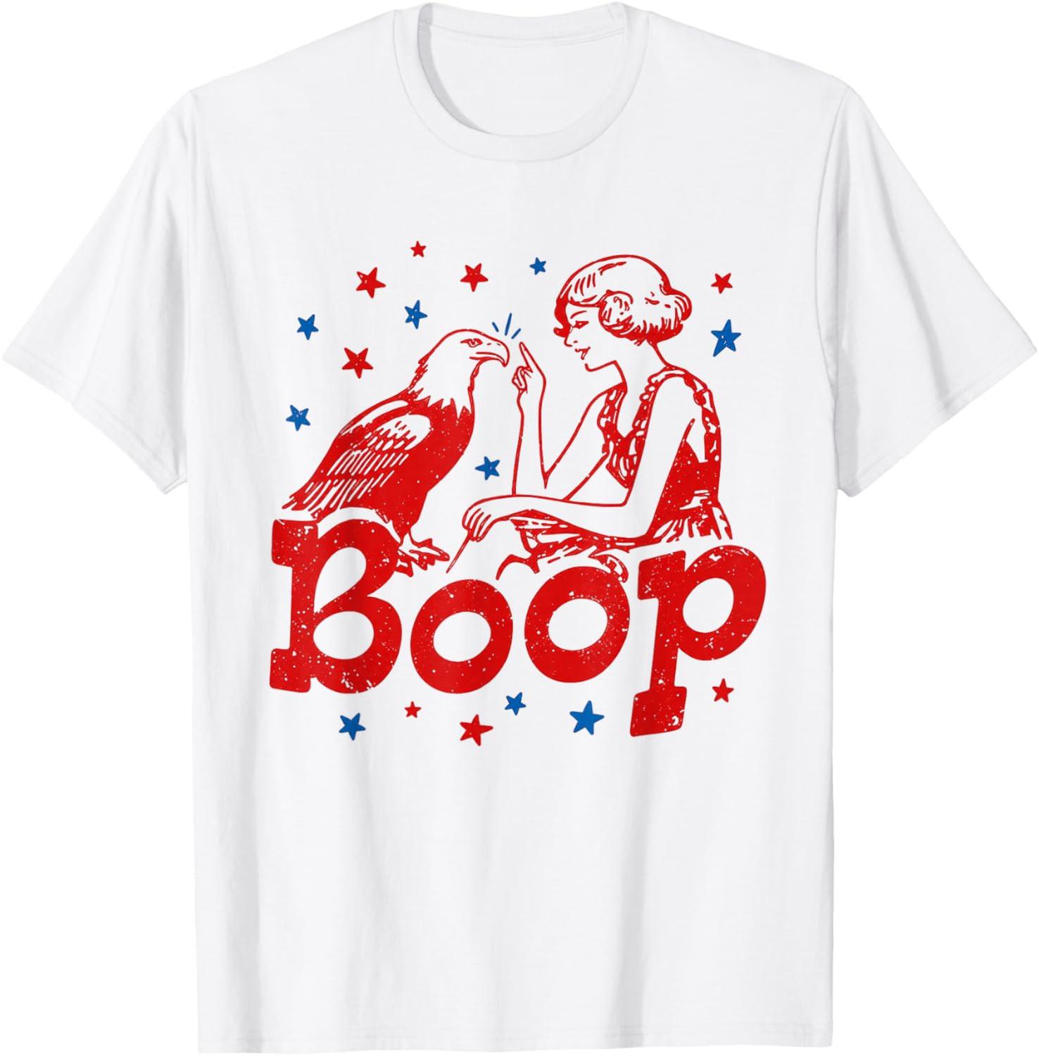 Boop Eagle Patriotic July Fourth Humor Unisex T-Shirt XXXL