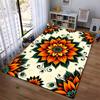 Colorful Floral Mandala Design Rug Non-slip rug suitable for living room and bedroom sofas.