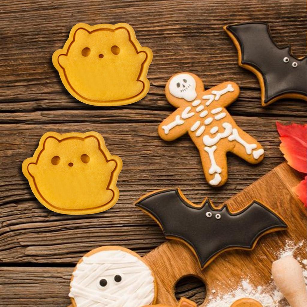 Halloween cute ghost cat cookie baking tools fondant cutting molds Kitchen Embossing Animal Moulds for Bakery Dough Cheese