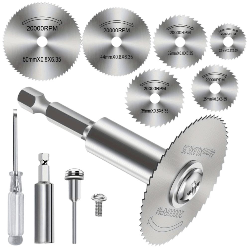 

1/4 Inch Hex Rotary Tool Cutting Discs Long Shank HSS Saw Blade Power Tool Use 10pcs